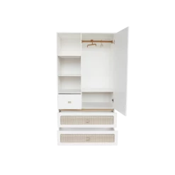Théo Armoires Enfant Armoire Bois Et Rotin -Armoires enfant Soldes armoire bois et rotin 1