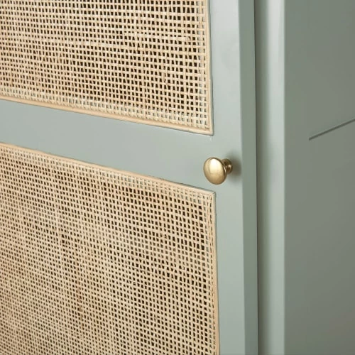 Maisons Du Monde Armoires Enfant Armoire Bonnetière Verte Et Cannage En Rotin 4 Maisons Du Monde Armoires Enfant Armoire Bonnetière Verte Et Cannage En Rotin – Image 3