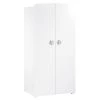 BabyPrice Armoires Enfant Armoire Chambre 2 Portes 175x85x56cm En Bois Blanc -Armoires enfant Soldes armoire chambre 2 portes 175x85x56cm en bois blanc