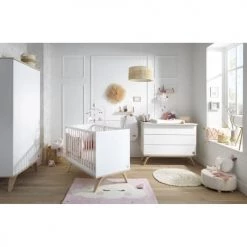 Sauthon Armoires Enfant Armoire Enfant 2 Portes 209x102x56cm En Bois Blanc -Armoires enfant Soldes armoire enfant 2 portes 209x102x56cm en bois blanc 2