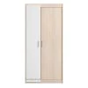 Calicosy Armoires Enfant Armoire Enfant 2 Portes Avec Penderie L85,2 Cm - Décor Bois Et Blanc