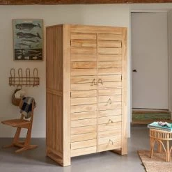 Tikamoon Armoires Enfant Armoire Penderie Enfant En Teck Massif -Armoires enfant Soldes armoire penderie enfant en teck massif 3