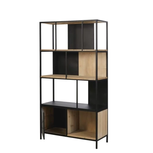 Maisons Du Monde Bibliothèques Et étagères Enfant Bibliothèque 1 Porte En Sapin Et Métal Noir 4 Maisons Du Monde Bibliothèques Et étagères Enfant Bibliothèque 1 Porte En Sapin Et Métal Noir – Image 2