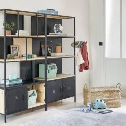 Maisons Du Monde Bibliothèques Et étagères Enfant Bibliothèque 1 Porte En Sapin Et Métal Noir 12 Maisons Du Monde Bibliothèques Et étagères Enfant Bibliothèque 1 Porte En Sapin Et Métal Noir -Armoires enfant Soldes bibliotheque 1 porte en sapin et metal noir 1000 0 1 193562 7