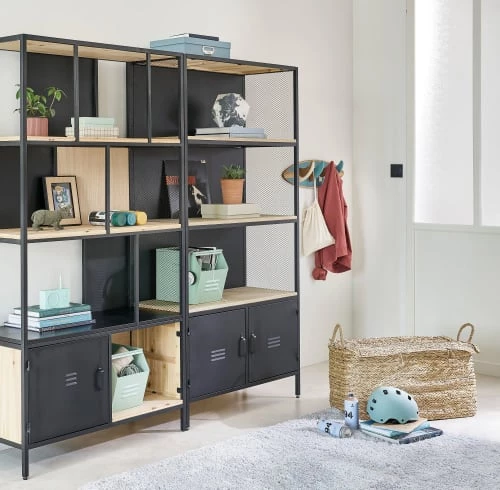 Maisons Du Monde Bibliothèques Et étagères Enfant Bibliothèque 1 Porte En Sapin Et Métal Noir 7 Maisons Du Monde Bibliothèques Et étagères Enfant Bibliothèque 1 Porte En Sapin Et Métal Noir – Image 5