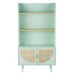 Maisons Du Monde Bibliothèques Et étagères Enfant Bibliothèque 2 Portes Verte Et Beige -Armoires enfant Soldes bibliotheque 2 portes verte et beige lagos 1000 11 16 226213 1