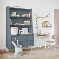 Maisons Du Monde Bibliothèques Et étagères Enfant Bibliothèque 2 Tiroirs Bleu Nuit Grisé -Armoires enfant Soldes bibliotheque 2 tiroirs bleu nuit grise 1000 1 31 215527 4