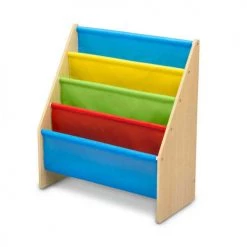 Delta Children Bibliothèques Et étagères Enfant Bibliothèque 4 Pochettes En Bois Imitation Bois Clair -Armoires enfant Soldes bibliotheque 4 pochettes en bois imitation bois clair 1