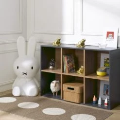 Nateo Concept Bibliothèques Et étagères Enfant Bibliothèque 6 Cases Ardoise 8 Nateo Concept Bibliothèques Et étagères Enfant Bibliothèque 6 Cases Ardoise -Armoires enfant Soldes bibliotheque 6 cases ardoise 2