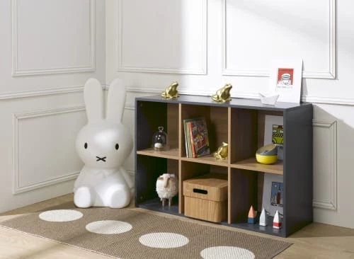 Nateo Concept Bibliothèques Et étagères Enfant Bibliothèque 6 Cases Ardoise 5 Nateo Concept Bibliothèques Et étagères Enfant Bibliothèque 6 Cases Ardoise – Image 3