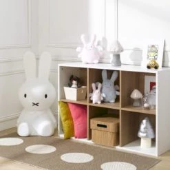 Nateo Concept Bibliothèques Et étagères Enfant Bibliothèque 6 Cases Blanc -Armoires enfant Soldes bibliotheque 6 cases blanc 2