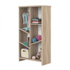 Bibliothèques Et étagères Enfant Bibliothèque 6 Cases Sacha En Bois Imitation Chêne Clair Galipette -Armoires enfant Soldes bibliotheque 6 cases sacha en bois imitation chene clair galipette 3