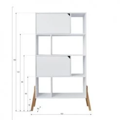 Bellamy Bibliothèques Et étagères Enfant Bibliothèque Blanc -Armoires enfant Soldes bibliotheque blanc 6