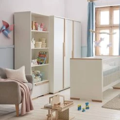 Pinio Bibliothèques Et étagères Enfant Bibliothèque Blanc Naturel -Armoires enfant Soldes bibliotheque blanc naturel 5