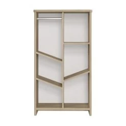 Bibliothèques Et étagères Enfant Bibliothèque 6 Cases Sacha En Bois Imitation Chêne Clair Galipette -Armoires enfant Soldes bibliotheque chene 5