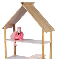 Toilinux Bibliothèques Et étagères Enfant Bibliothèque Design Maison 3 étagères Blanc -Armoires enfant Soldes bibliotheque design maison 3 etageres blanc 2