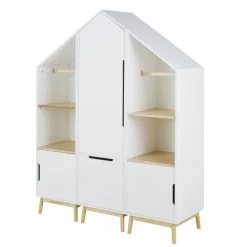 Maisons Du Monde Bibliothèques Et étagères Enfant Bibliothèque Enfant Maison Modulable Côté Gauche 1 Porte Blanche -Armoires enfant Soldes bibliotheque enfant maison modulable cote gauche 1 porte blanche 1000 14 26 215727 3