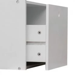 Mobili Rebecca Bibliothèques Et étagères Enfant Bibliothèque étroit Avec 4 étagères Et 1 Tiroir En MDF Blanc -Armoires enfant Soldes bibliotheque etroit avec 4 etageres et 1 tiroir en mdf blanc 3