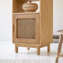 Tikamoon Bibliothèques Et étagères Enfant Bibliothèque Haute Enfant En Orme Et Cannage -Armoires enfant Soldes bibliotheque haute enfant en orme et cannage 4