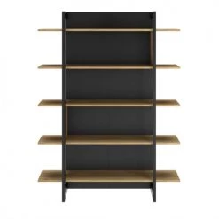 Diagone Bibliothèques Et étagères Enfant Bibliothèque Industriel Effet Bois Noir