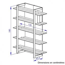 Diagone Bibliothèques Et étagères Enfant Bibliothèque Industriel Effet Bois Noir 9 Diagone Bibliothèques Et étagères Enfant Bibliothèque Industriel Effet Bois Noir -Armoires enfant Soldes bibliotheque industriel effet bois noir 3