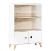Sauthon Bibliothèques Et étagères Enfant Bibliothèque Meuble étoiles 120x86x35cm En Bois Blanc -Armoires enfant Soldes bibliotheque meuble etoiles 120x86x35cm en bois blanc