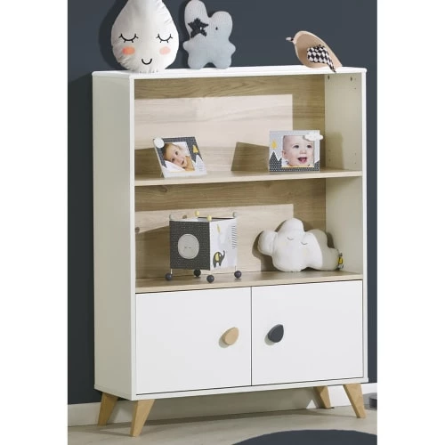 Sauthon Bibliothèques Et étagères Enfant Bibliothèque Meuble Gouttes 120x86x35cm En Bois Blanc 4 Sauthon Bibliothèques Et étagères Enfant Bibliothèque Meuble Gouttes 120x86x35cm En Bois Blanc – Image 2