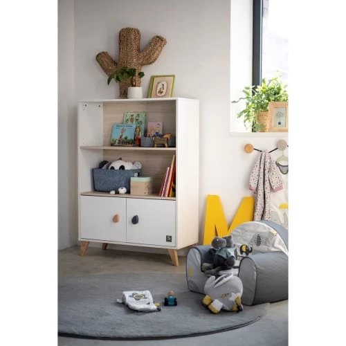 Sauthon Bibliothèques Et étagères Enfant Bibliothèque Meuble Gouttes 120x86x35cm En Bois Blanc 6 Sauthon Bibliothèques Et étagères Enfant Bibliothèque Meuble Gouttes 120x86x35cm En Bois Blanc – Image 4