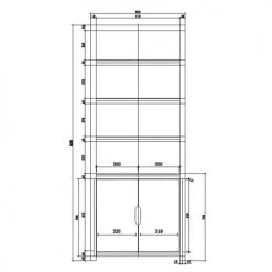 Vipack Bibliothèques Et étagères Enfant Bibliothèque Noir Naturel -Armoires enfant Soldes bibliotheque noir naturel 2