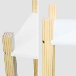 Alice's Garden Bibliothèques Et étagères Enfant Bibliothèque Pour Enfant à Trois Niveaux Naturel Blanc -Armoires enfant Soldes bibliotheque pour enfant a trois niveaux naturel blanc 4