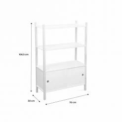 Alice's Garden Bibliothèques Et étagères Enfant Bibliothèque Pour Enfant à Trois Niveaux Naturel Blanc -Armoires enfant Soldes bibliotheque pour enfant a trois niveaux naturel blanc 5