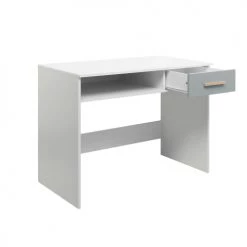 Bopita Bureaux Enfant Bureau 1 Niche 1 Tiroir Blanc Gris -Armoires enfant Soldes bureau 1 niche 1 tiroir blanc gris 2