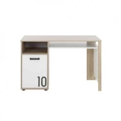 Terre De Nuit Bureaux Enfant Bureau 1 Porte En Bois Imitation ChĂȘne Clair Et Blanc
