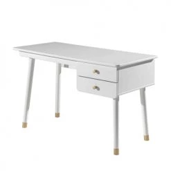 Terre De Nuit Bureaux Enfant Bureau 2 Tiroirs En Bois Blanc