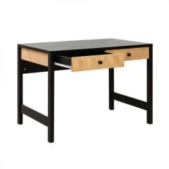 Bopita Bureaux Enfant Bureau 2 Tiroirs Noir Naturel Naturel -Armoires enfant Soldes bureau 2 tiroirs noir naturel naturel 2