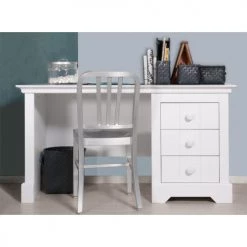 Bopita Bureaux Enfant Bureau 3 Tiroirs Blanc -Armoires enfant Soldes bureau 3 tiroirs blanc 2