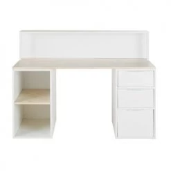 Maisons Du Monde Bureaux Enfant Bureau 3 Tiroirs Et 2 Niches Blanc Et Beige