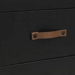 Bopita Bureaux Enfant Bureau 3 Tiroirs Noir Mat Naturel -Armoires enfant Soldes bureau 3 tiroirs noir mat naturel 4