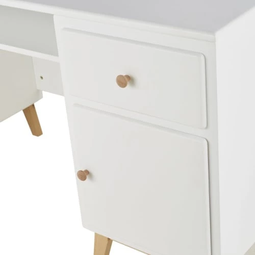Maisons Du Monde Bureaux Enfant Bureau 4 Tiroirs 1 Porte 1 Niche Blanc 5 Maisons Du Monde Bureaux Enfant Bureau 4 Tiroirs 1 Porte 1 Niche Blanc – Image 3