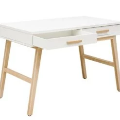 Bopita Bureaux Enfant Bureau Avec 2 Tiroirs Blanc/Naturel -Armoires enfant Soldes bureau avec 2 tiroirs blanc naturel 2