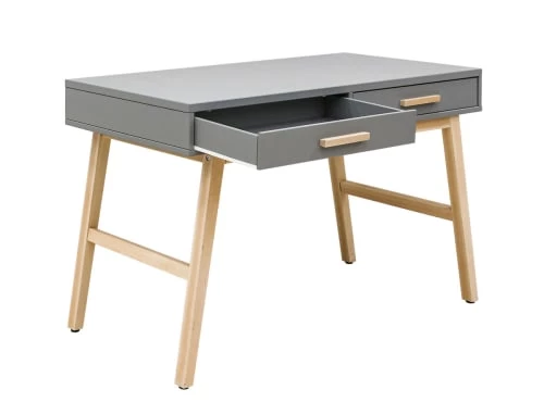 Bopita Bureaux Enfant Bureau Avec 2 Tiroirs Gris/Naturel 5 Bopita Bureaux Enfant Bureau Avec 2 Tiroirs Gris/Naturel – Image 3