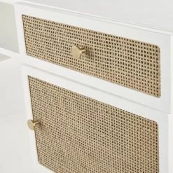 Maisons Du Monde Bureaux Enfant Bureau Bicolore 2 Portes 2 Tiroirs Cannage En Rotin -Armoires enfant Soldes bureau bicolore 2 portes 2 tiroirs cannage en rotin 1000 10 34 206305 3