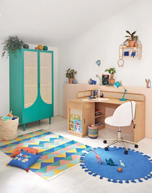 Maisons Du Monde Bureaux Enfant Bureau D'angle 1 Porte 1 Niche Beige Et Cannage En Rotin 7 Maisons Du Monde Bureaux Enfant Bureau D'angle 1 Porte 1 Niche Beige Et Cannage En Rotin – Image 5