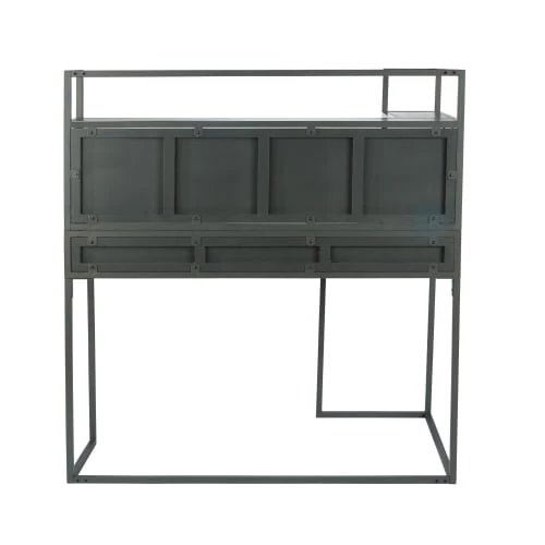 Maisons Du Monde Bureaux Enfant Bureau D'angle En Métal Gris Anthracite Avec étagères 6 Maisons Du Monde Bureaux Enfant Bureau D'angle En Métal Gris Anthracite Avec étagères – Image 4