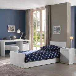 Terre De Nuit Bureaux Enfant Bureau En Bois Blanc -Armoires enfant Soldes bureau en bois blanc 2