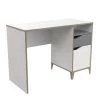 Calicosy Bureaux Enfant Bureau Enfant 1 Porte 1 Tiroir, Blanc Et Gris - L106,6 Cm