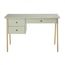 Maisons Du Monde Bureaux Enfant Bureau Enfant 1 Porte 2 Tiroirs Vert Pieds En Chêne