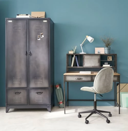 Maisons Du Monde Bureaux Enfant Bureau Indus 1 Porte 2 Tiroirs En Métal Et Sapin 7 Maisons Du Monde Bureaux Enfant Bureau Indus 1 Porte 2 Tiroirs En Métal Et Sapin – Image 5