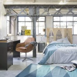 Maisons Du Monde Bureaux Et Meubles Secrétaires Bureau Indus 4 Tiroirs En Métal Noir -Armoires enfant Soldes bureau indus 4 tiroirs en metal noir 1000 4 38 159651 6