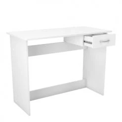 Terre De Nuit Bureaux Enfant Bureau Junior 1 Tiroir En Bois Blanc Mat -Armoires enfant Soldes bureau junior 1 tiroir en bois blanc mat 2